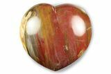 Polished Triassic Petrified Wood Heart - Madagascar #246091-1
